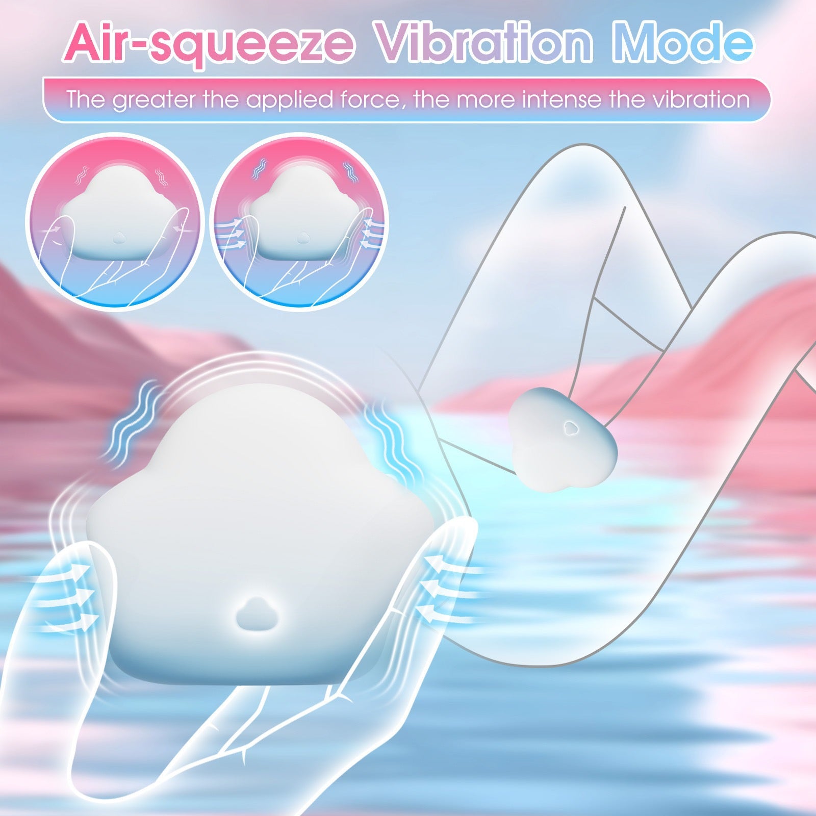 SYLAARA Cloud Air Sonic Intimate Care Massager with body-safe silicone and app control, shown in a close-up image.