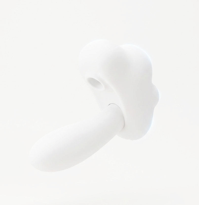 SYLAARA Wearable Cloud Silicone Relax Massager with suction and vibration features, designed for wellness and relaxation.