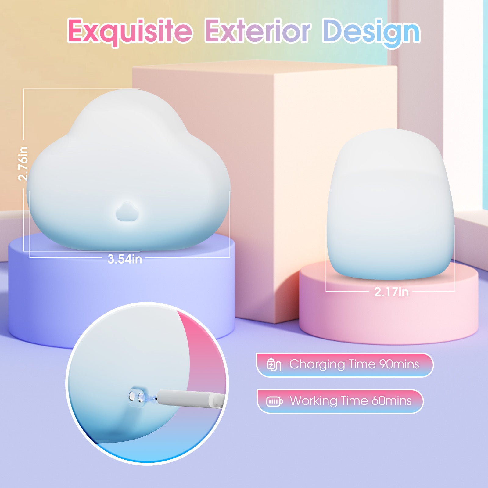 SYLAARA Cloud Air Sonic Intimate Care Massager with app control and body-safe silicone, shown in a sleek, ergonomic design.