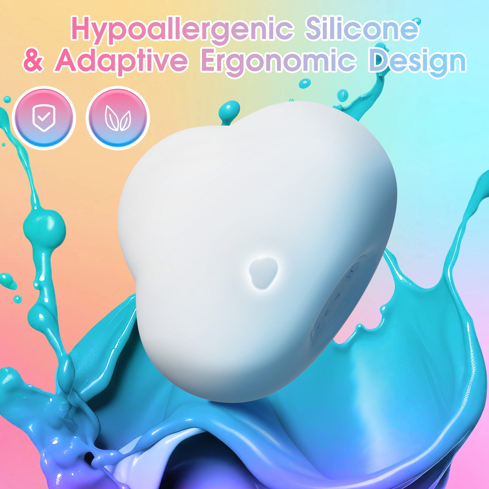 SYLAARA Cloud Air Sonic Intimate Care Massager with body-safe silicone and app control, shown in a sleek, modern design.