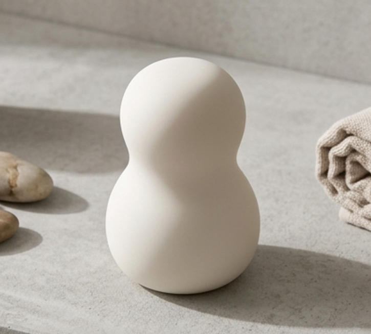 Wireless SYLAARA mini snowman shape vibration massager with portable design, ideal for personal care and relaxation.