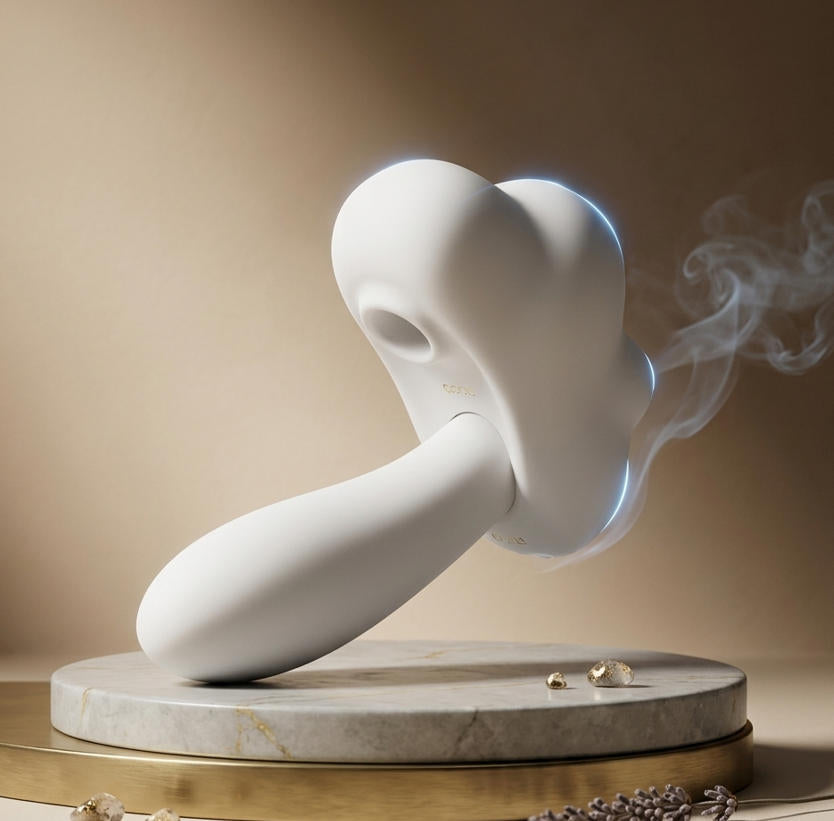 Zoolock Wearable Cloud Silicone Relax Massager with suction and vibration settings, designed for wellness and relaxation.
