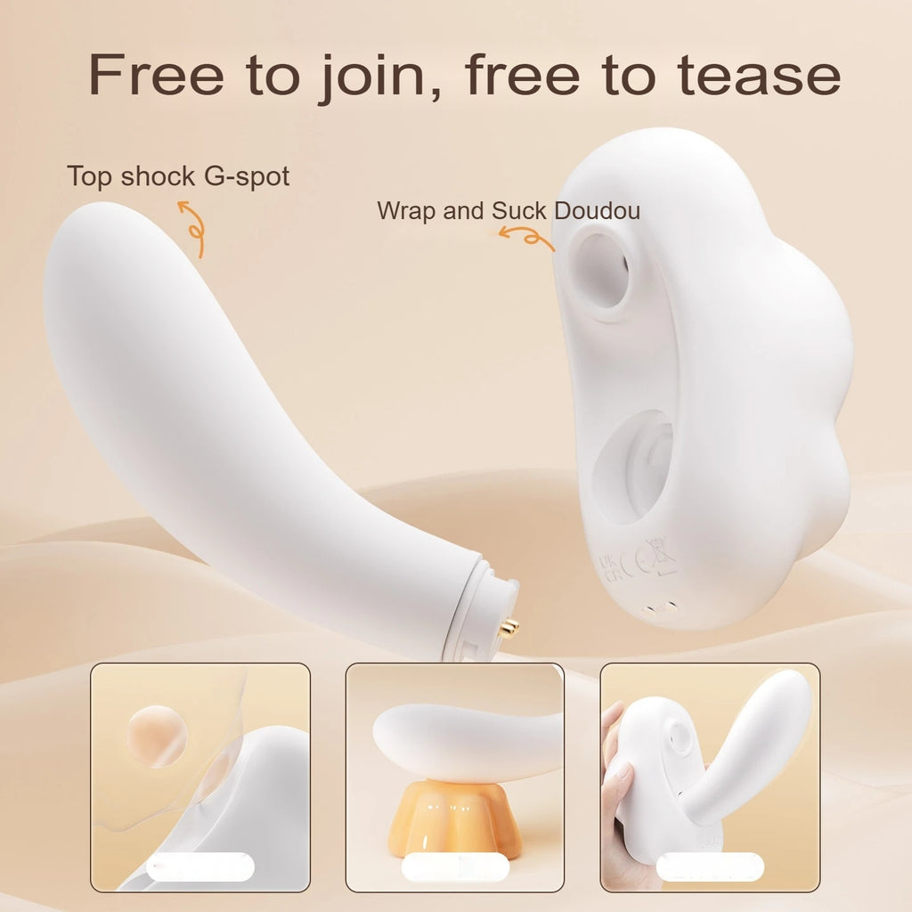 Zoolock Wearable Cloud Silicone Relax Massager with suction and vibration features, designed for wellness and relaxation.
